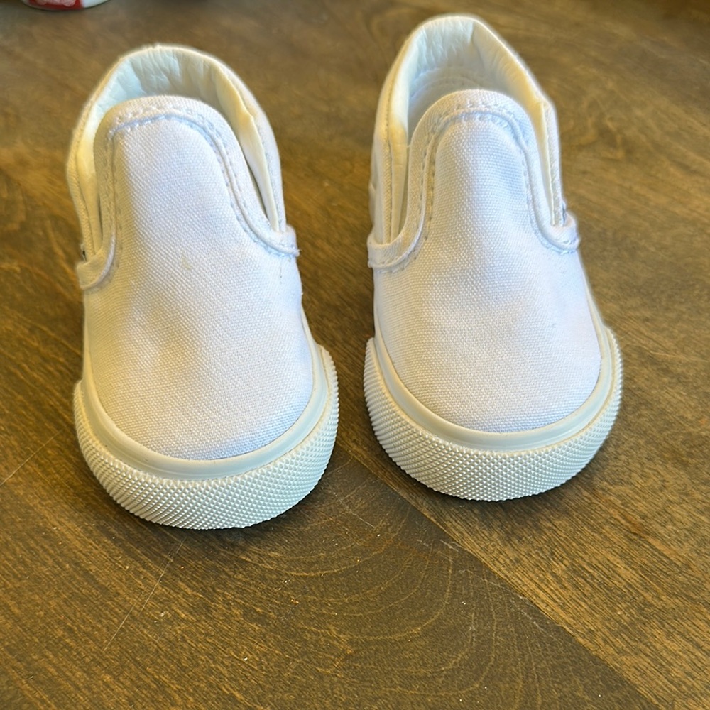 White Slip-On Kids Shoes